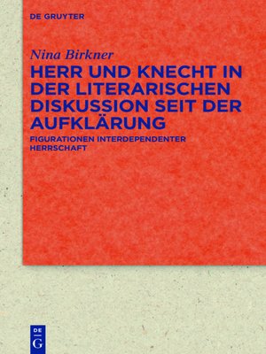cover image of Herr und Knecht in der literarischen Diskussion seit der Aufklärung